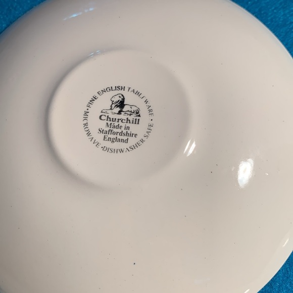 Lot of 5 BLUE WILLOW SAUCERS CHURCHILL ENGLAND  Mint! - Picture 5 of 5